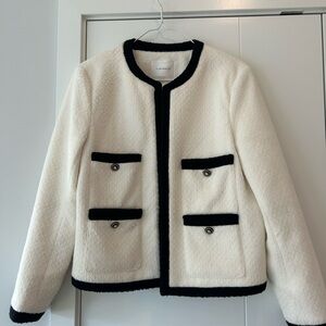 Vince Cream Jacket with Black Trim